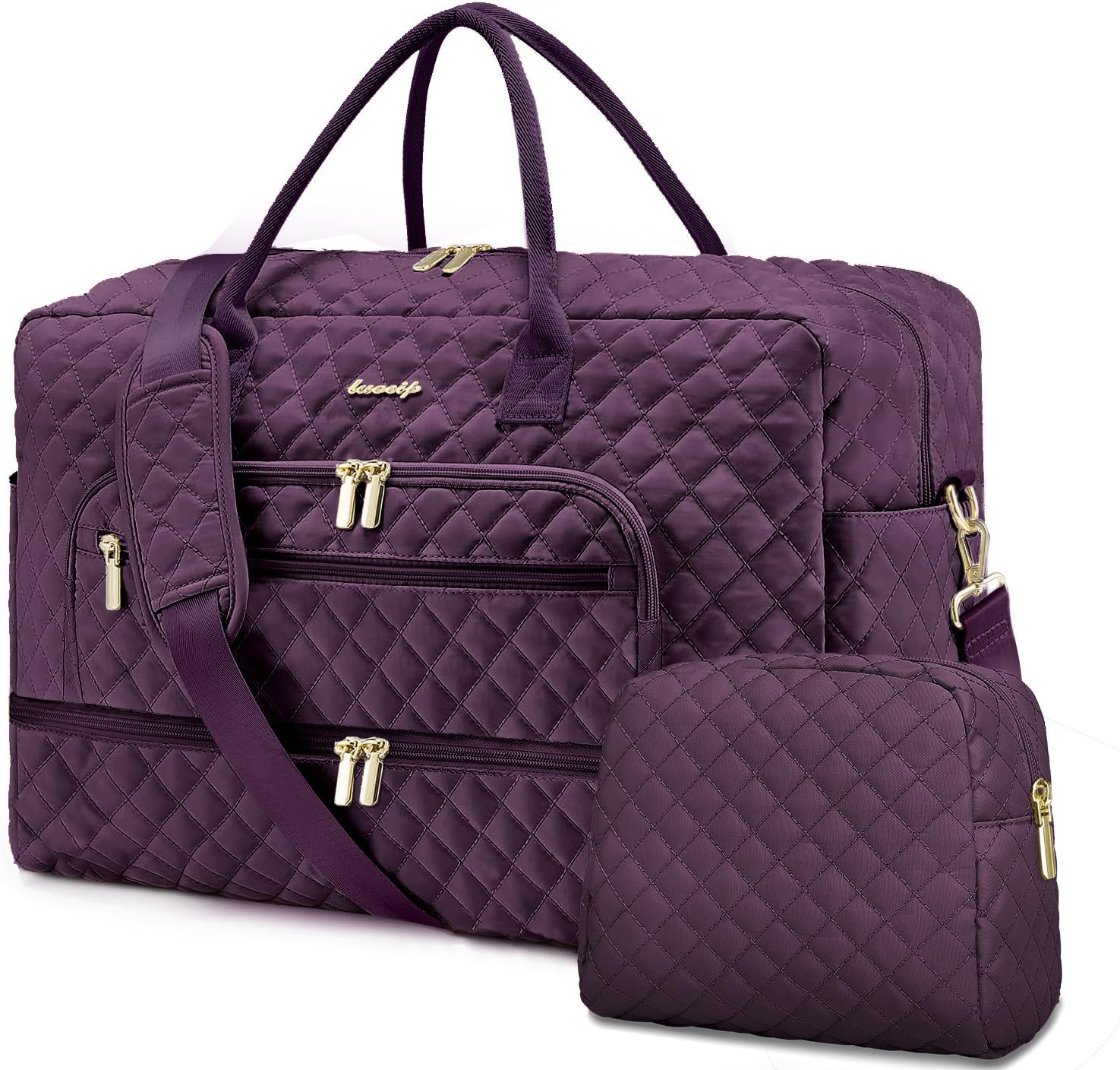 Large Women Travel Duffle Bag - Carry on Overnight Bags Weekend Travel Duffel Tote Bag with Wet Pocket Toiletry Weekender