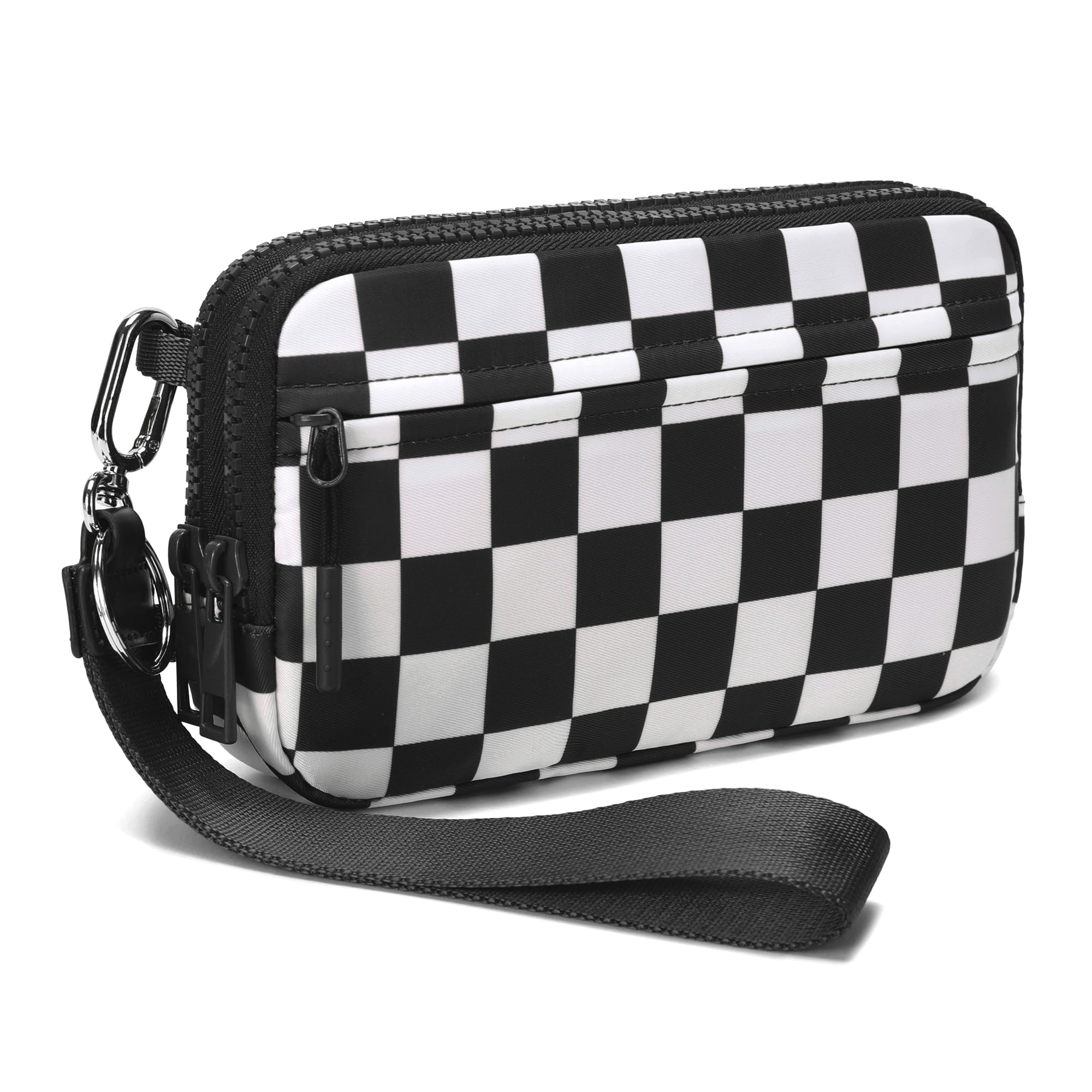 FODOKO Women’s RFID Wristlet & Crossbody Wallet, 4-Zipper