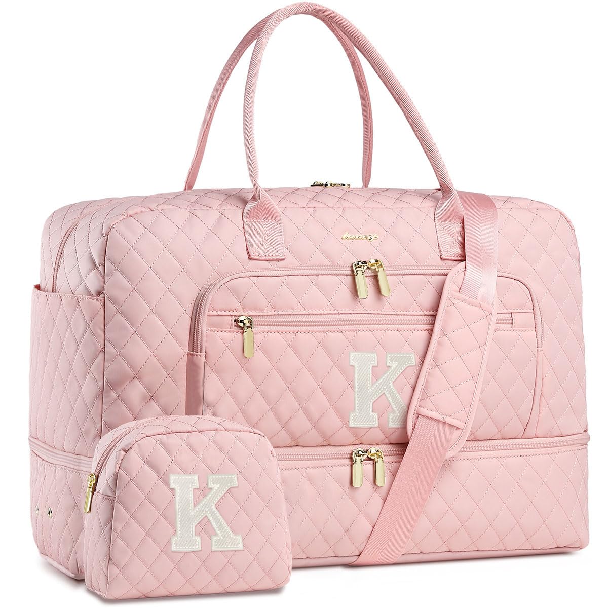 Large Women Travel Duffle Bag - Carry on Overnight Bags Weekend Travel Duffel Tote Bag with Wet Pocket Toiletry Weekender