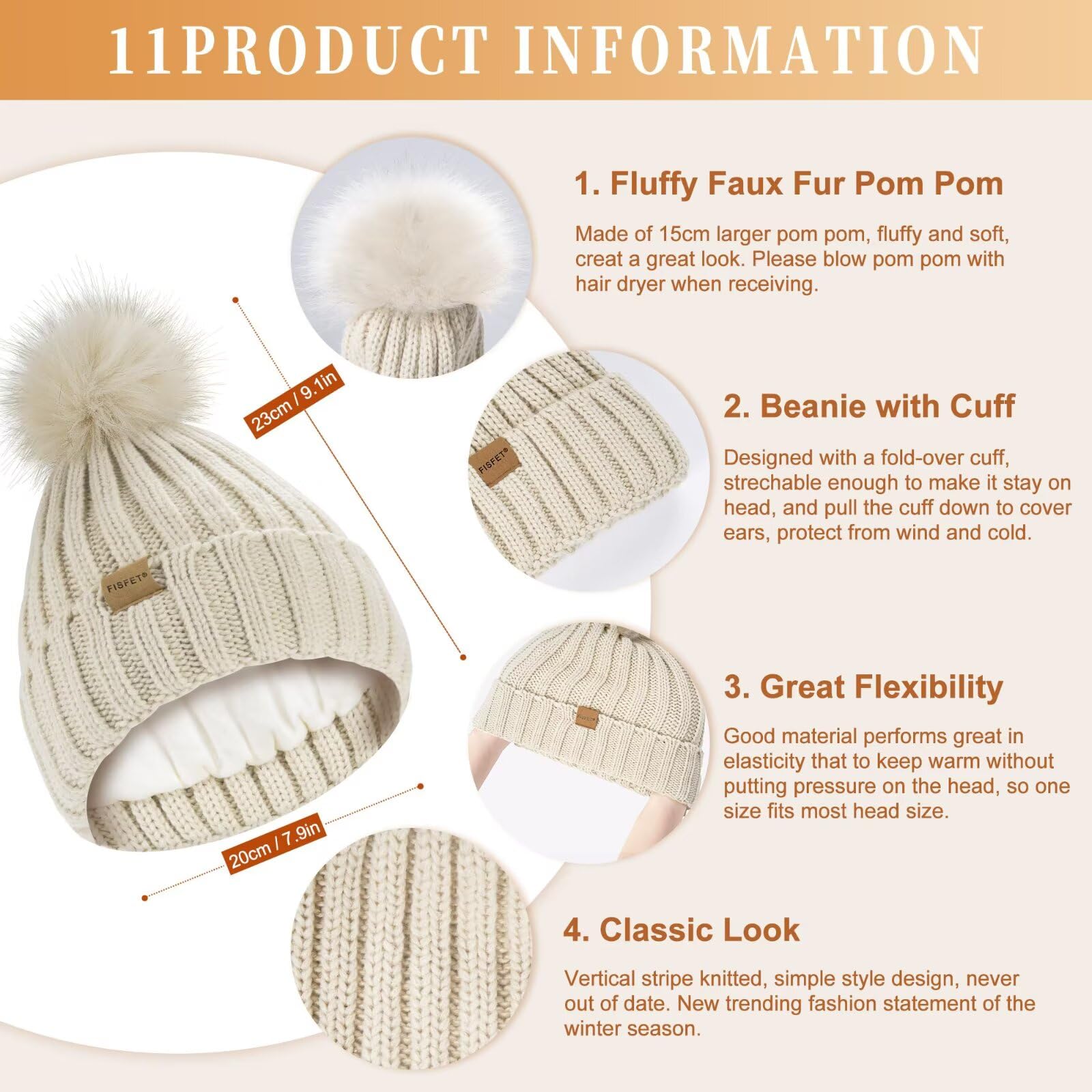 Women’s Winter Beanie, Scarf & Touchscreen Gloves Set