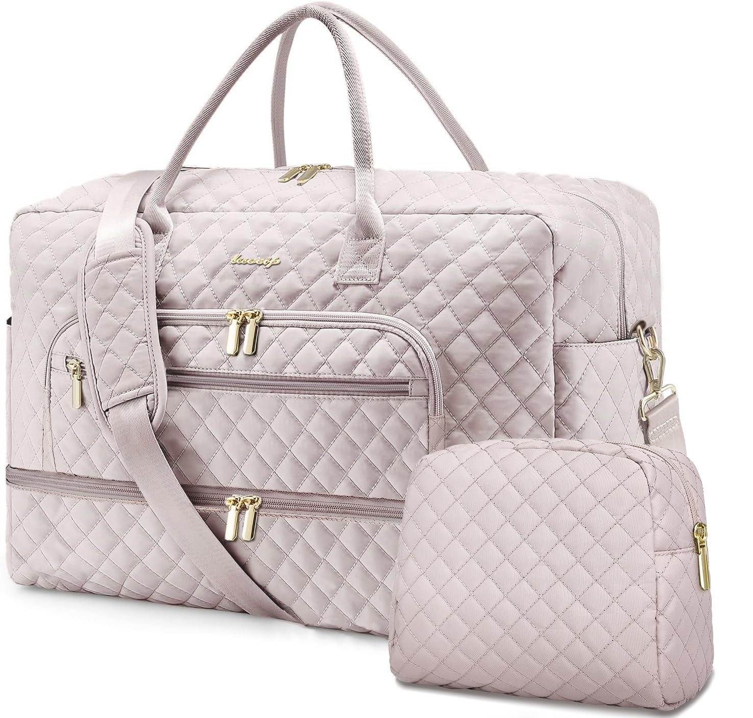Large Women Travel Duffle Bag - Carry on Overnight Bags Weekend Travel Duffel Tote Bag with Wet Pocket Toiletry Weekender
