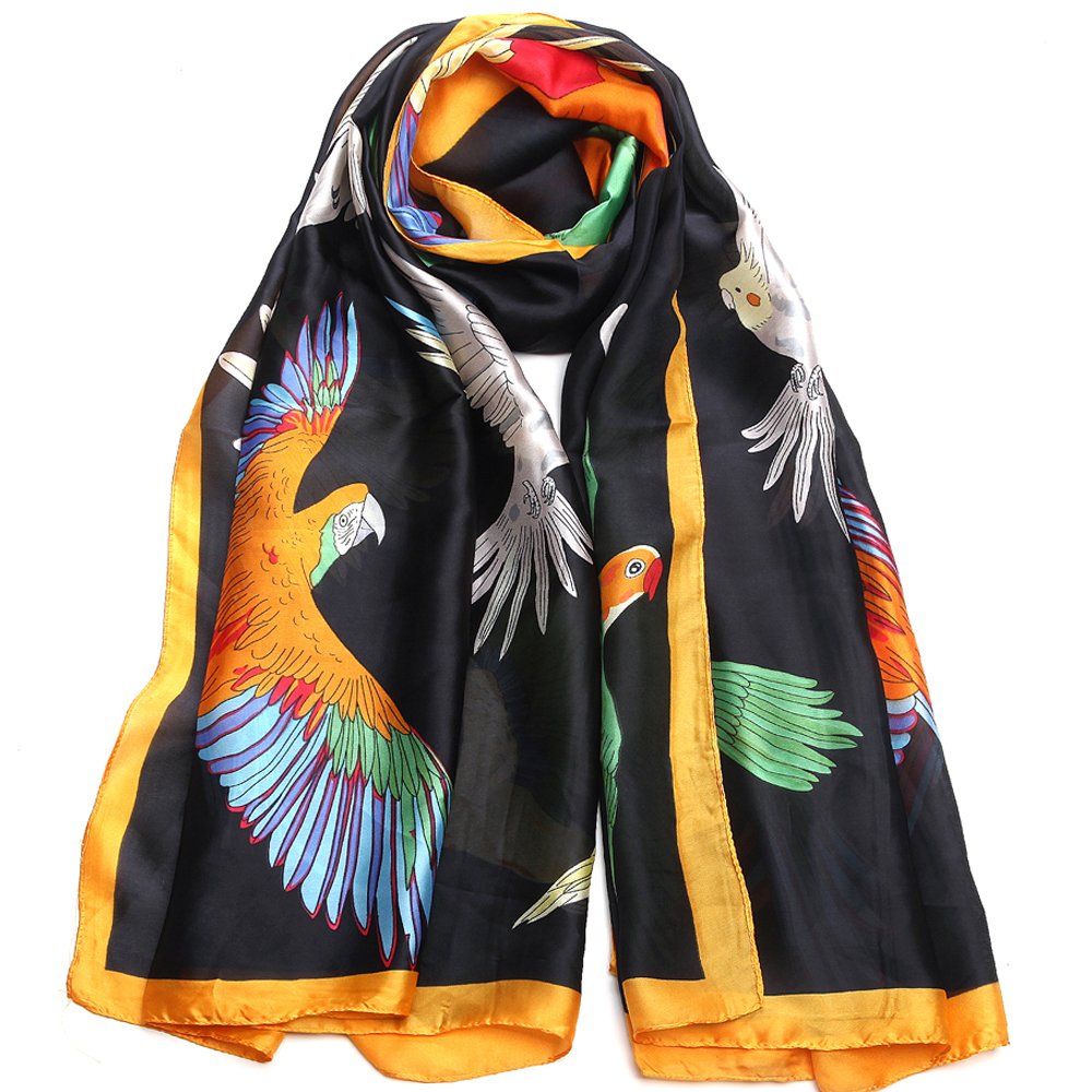 Silk Satin Large Hair Wrap & Neck Scarf for Women