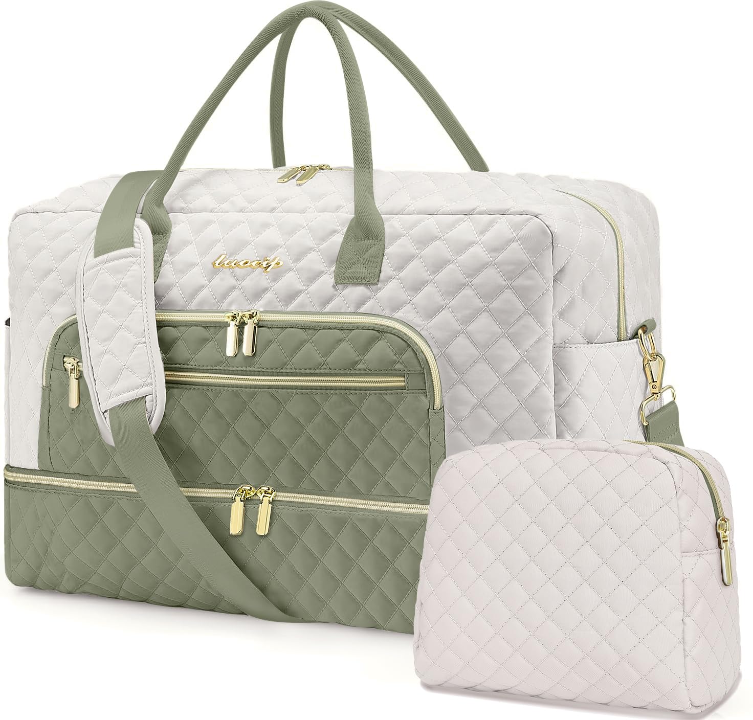 Large Women Travel Duffle Bag - Carry on Overnight Bags Weekend Travel Duffel Tote Bag with Wet Pocket Toiletry Weekender