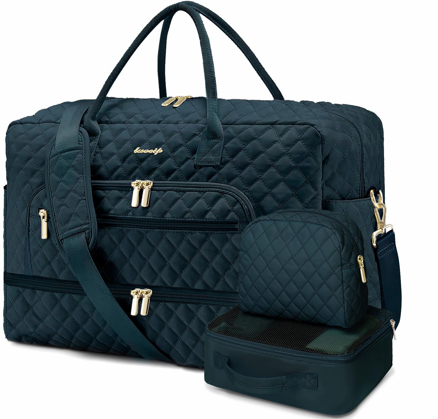 Large Women Travel Duffle Bag - Carry on Overnight Bags Weekend Travel Duffel Tote Bag with Wet Pocket Toiletry Weekender