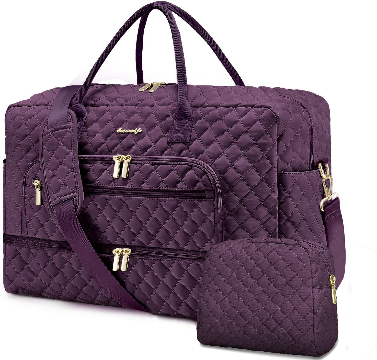 Large Women Travel Duffle Bag - Carry on Overnight Bags Weekend Travel Duffel Tote Bag with Wet Pocket Toiletry Weekender