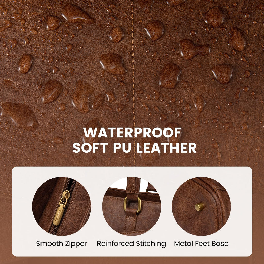 LOVEVOOK Laptop Tote Bag for Women,Leather Work Computer Briefcase Bag