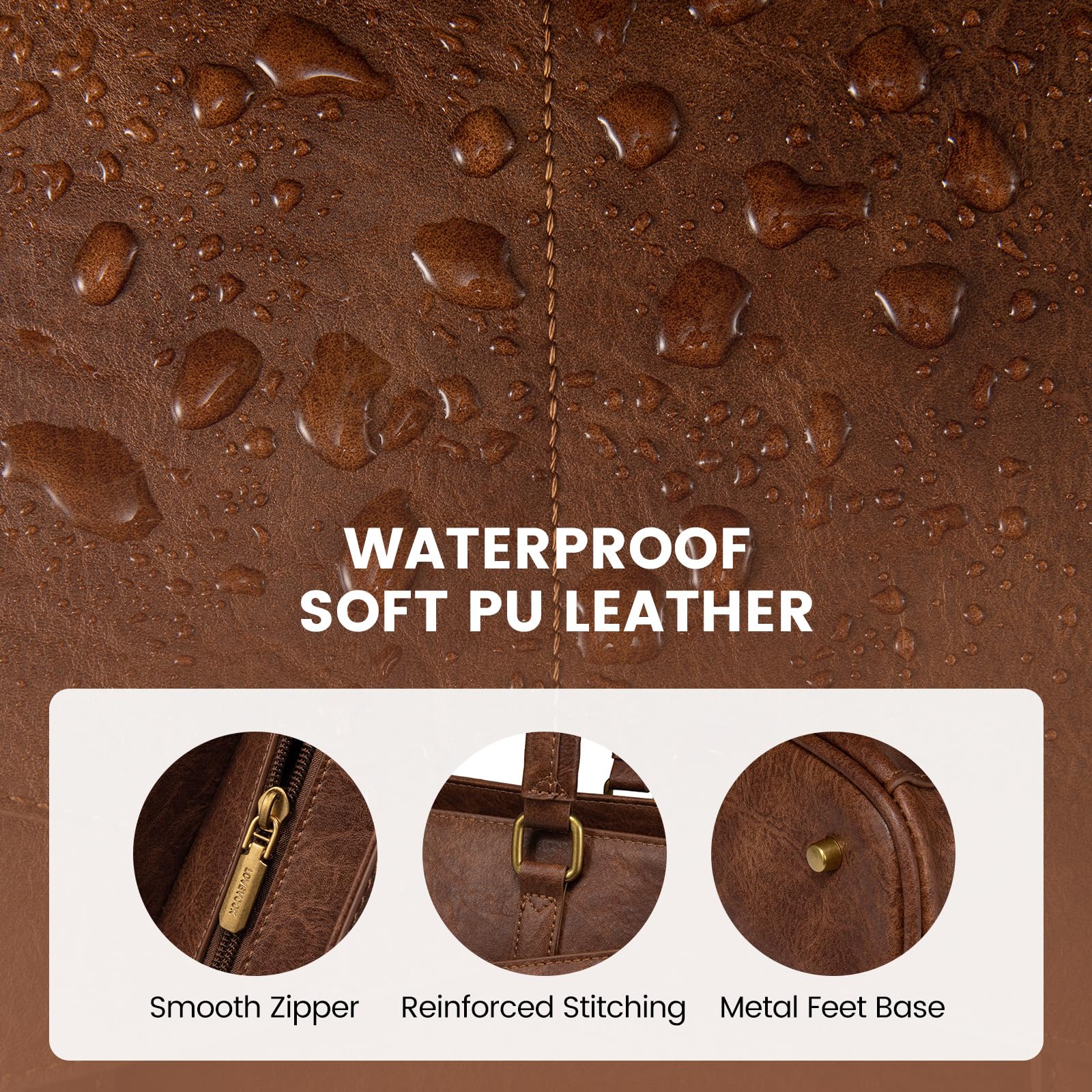 LOVEVOOK Laptop Tote Bag for Women,Leather Work Computer Briefcase Bag