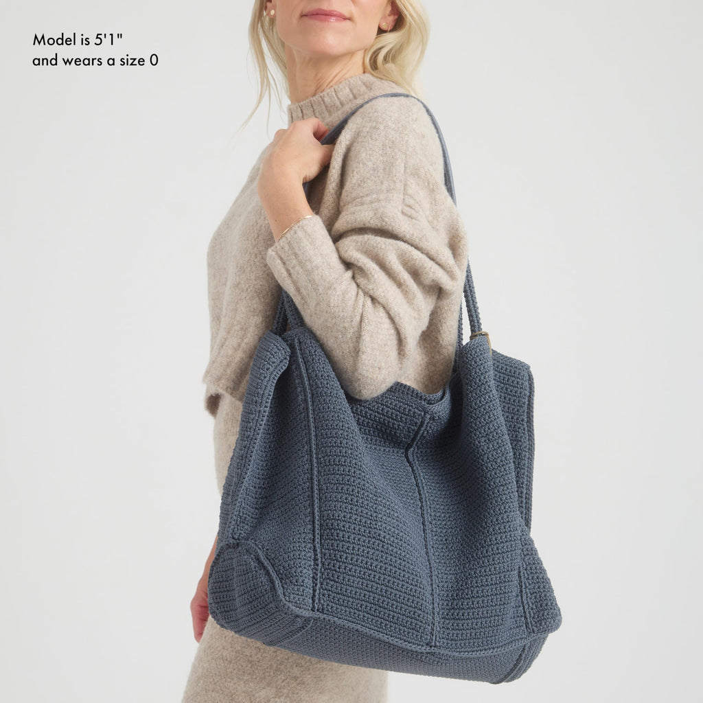 The Sak Los Feliz Large Tote Bag - Premium Leather Handbag With Stylish Design For Everyday, Travel, Beach Bag - Roomy, Durable, Lined Purse With Shoulder Bag Strap, Zipper Pocket