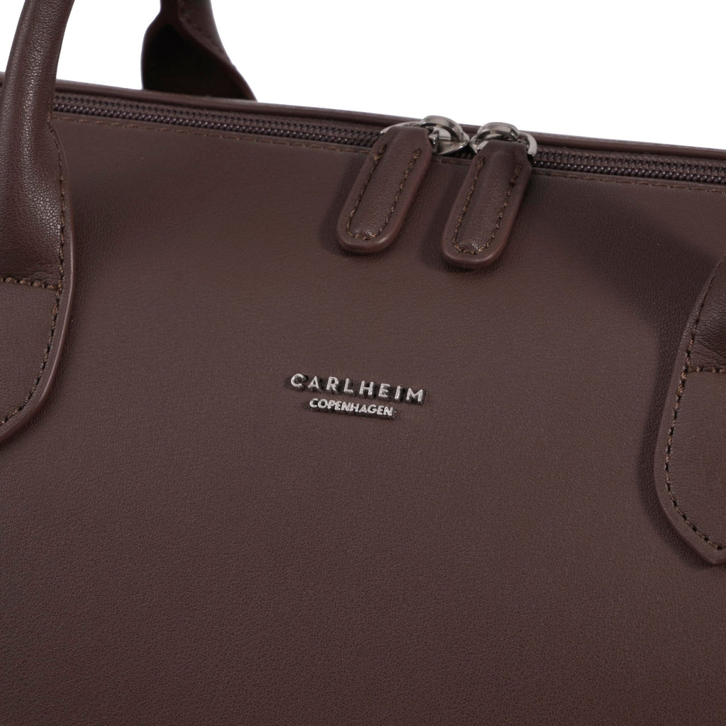 Voyage Genuine Leather Weekender Duffel Bag (Brown) Carlheim