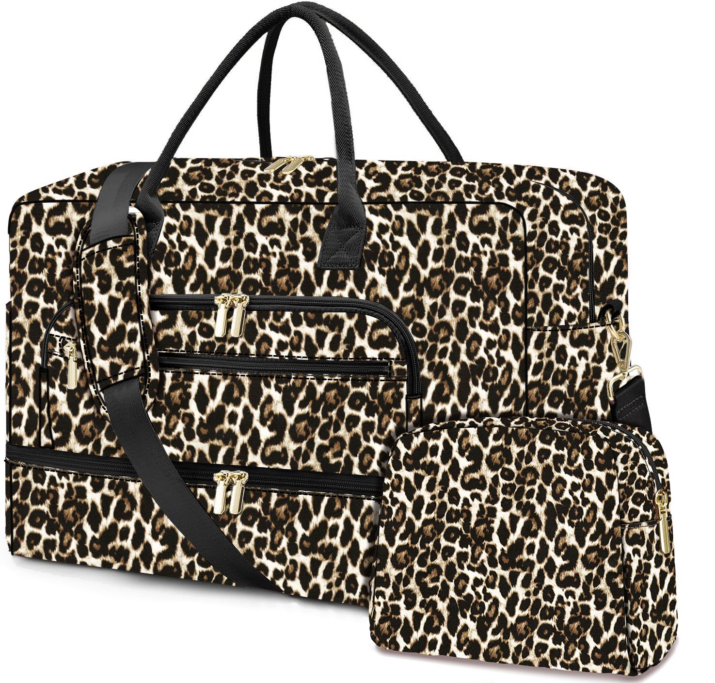 Large Women Travel Duffle Bag - Carry on Overnight Bags Weekend Travel Duffel Tote Bag with Wet Pocket Toiletry Weekender