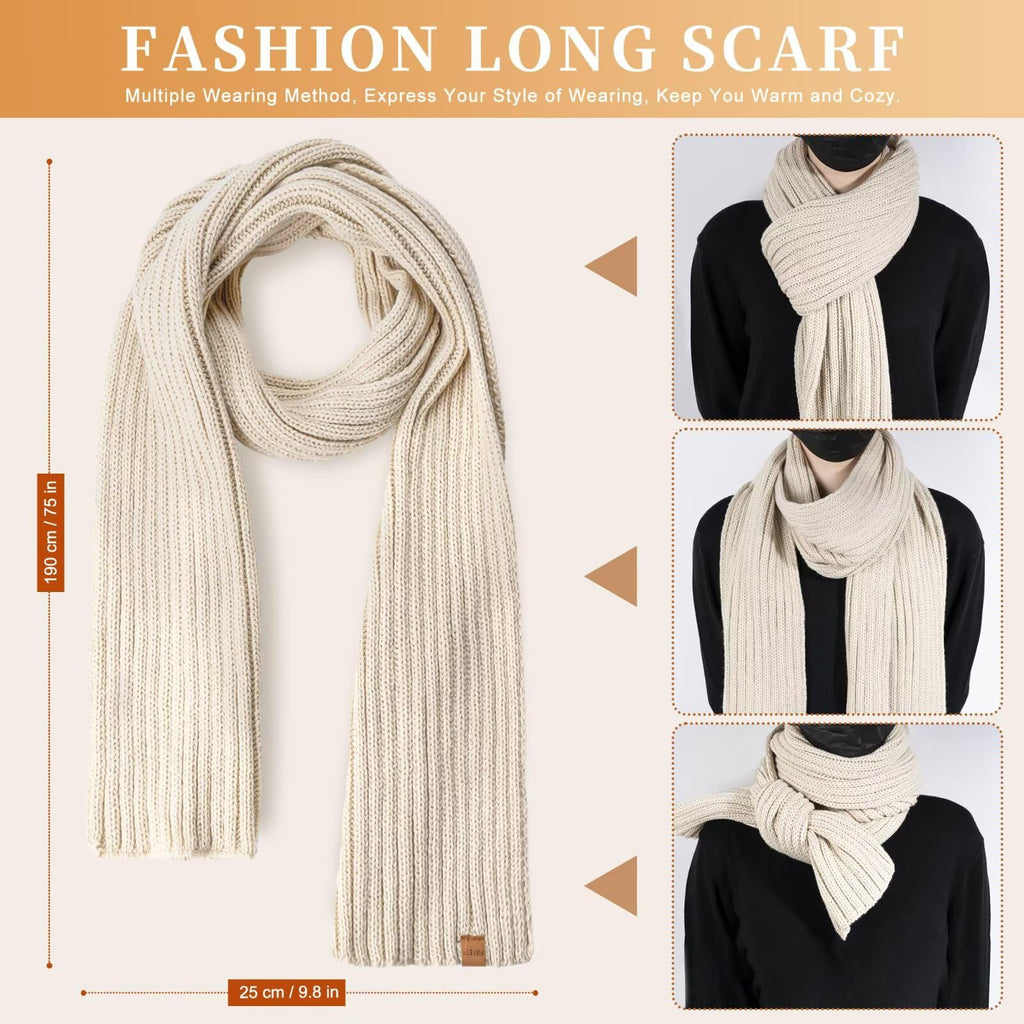 Women’s Winter Beanie, Scarf & Touchscreen Gloves Set
