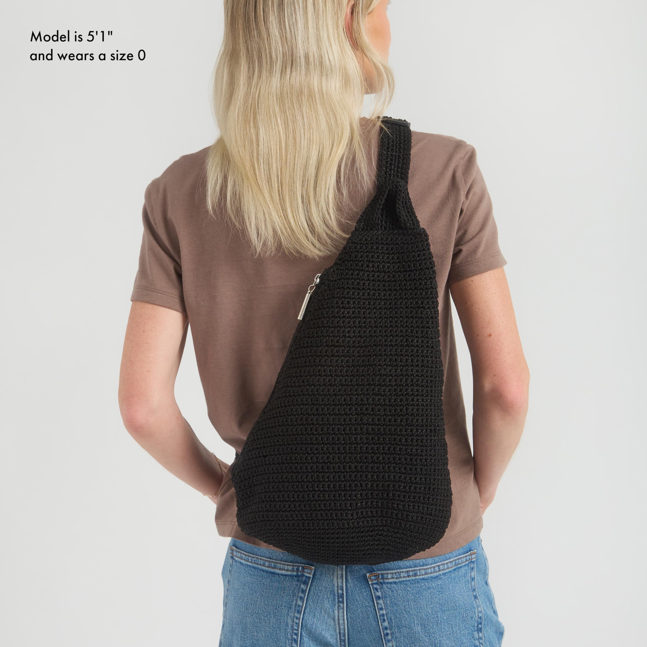 The Sak Geo Sling Backpack in Leather, Convertible Design