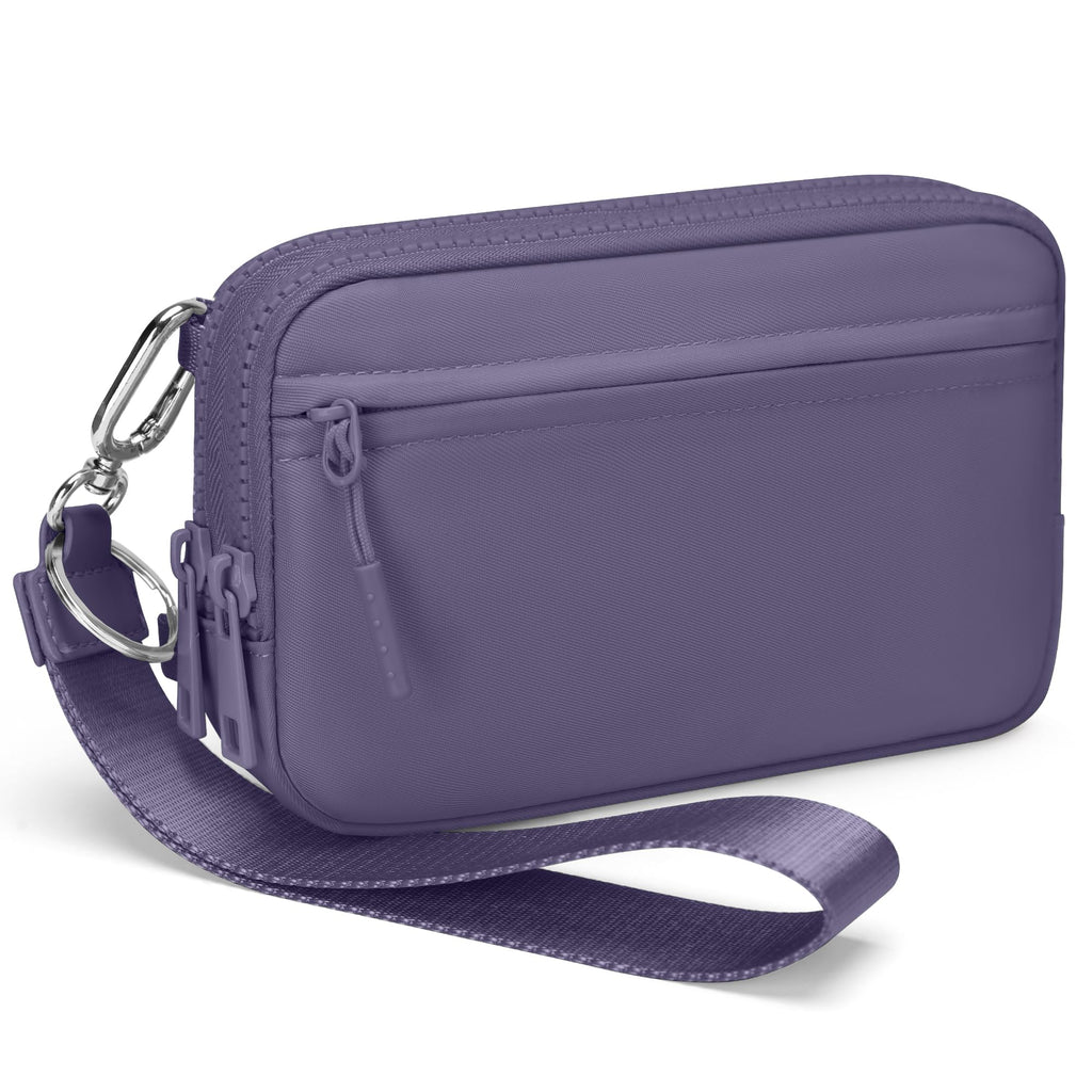 FODOKO Wristlet wallets for Women RFID crossbody bags with 4 Zippers