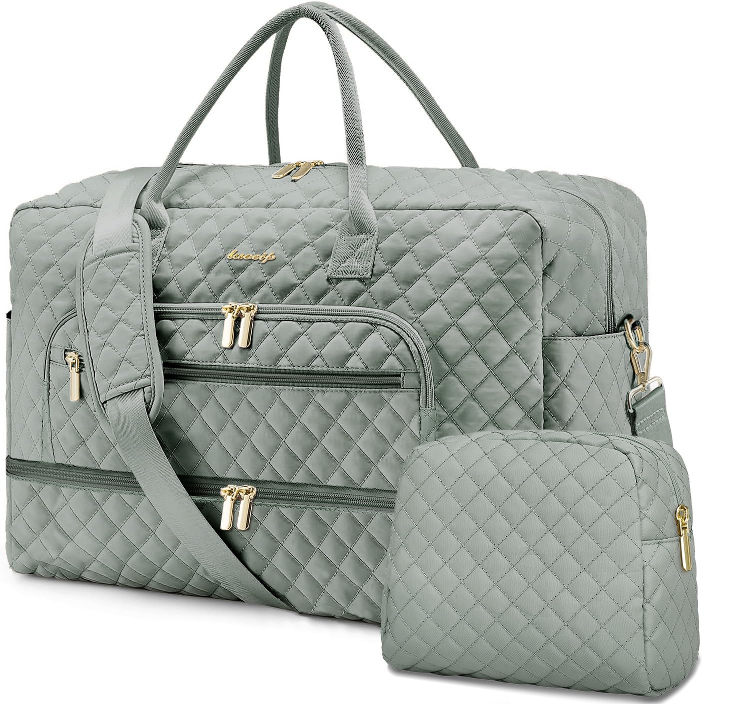 Large Women Travel Duffle Bag - Carry on Overnight Bags Weekend Travel Duffel Tote Bag with Wet Pocket Toiletry Weekender