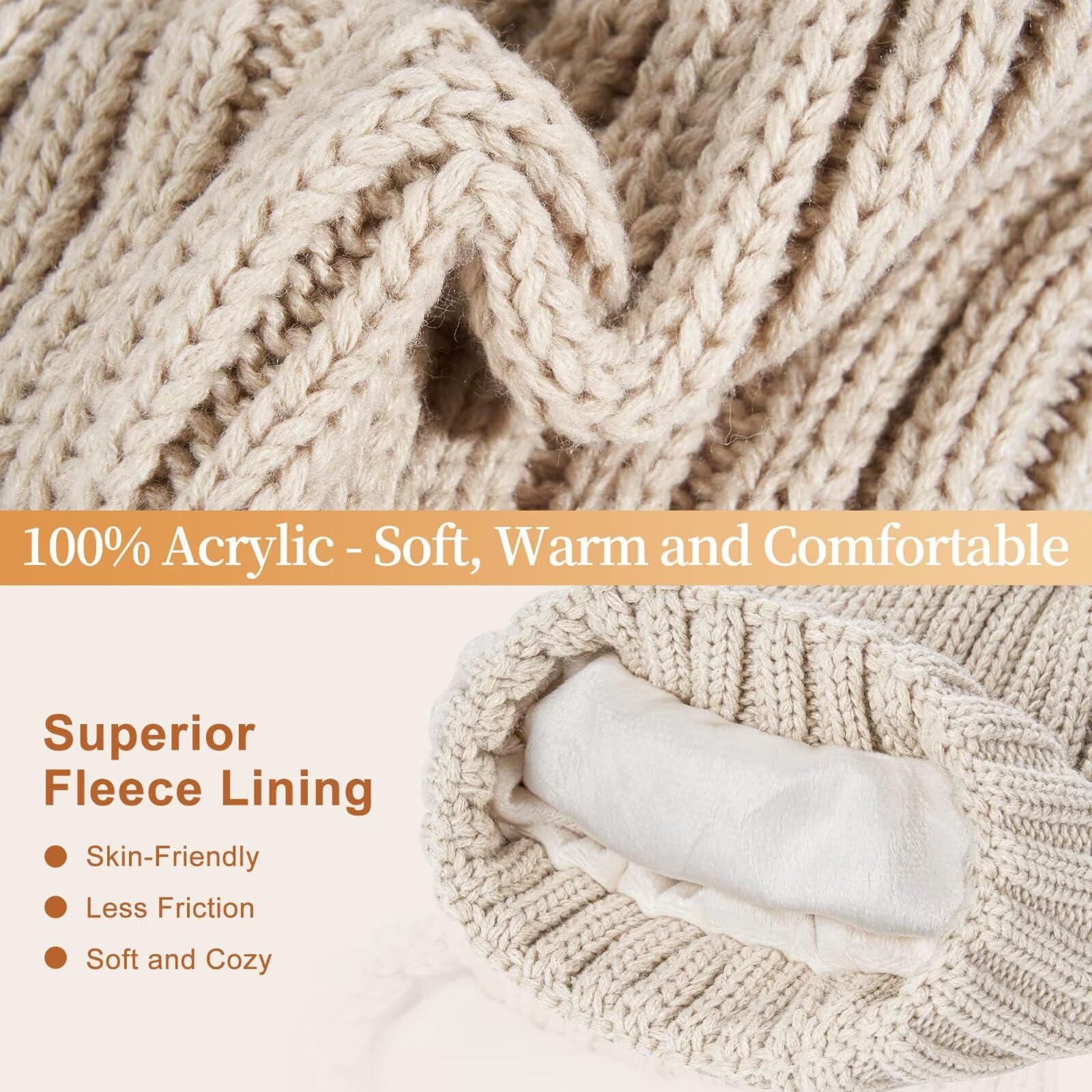 Women’s Winter Beanie, Scarf & Touchscreen Gloves Set