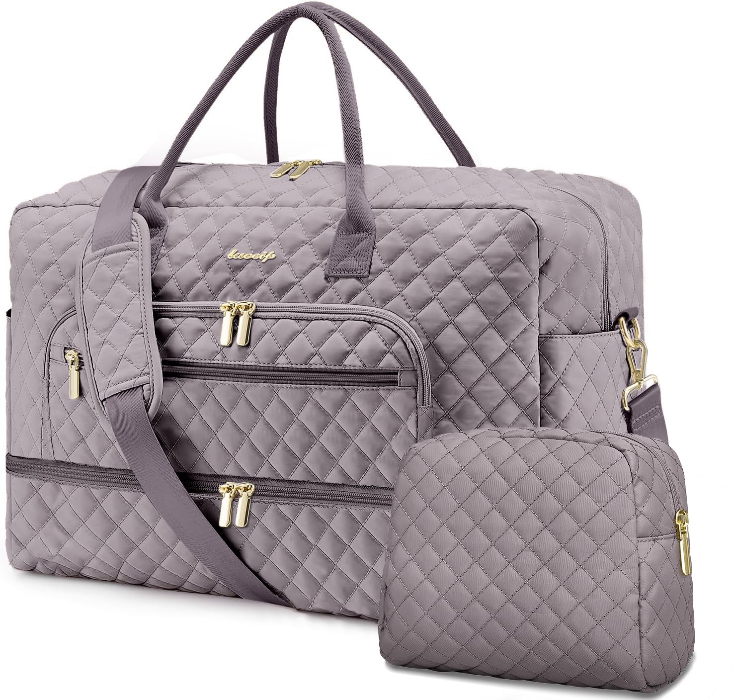 Large Women Travel Duffle Bag - Carry on Overnight Bags Weekend Travel Duffel Tote Bag with Wet Pocket Toiletry Weekender