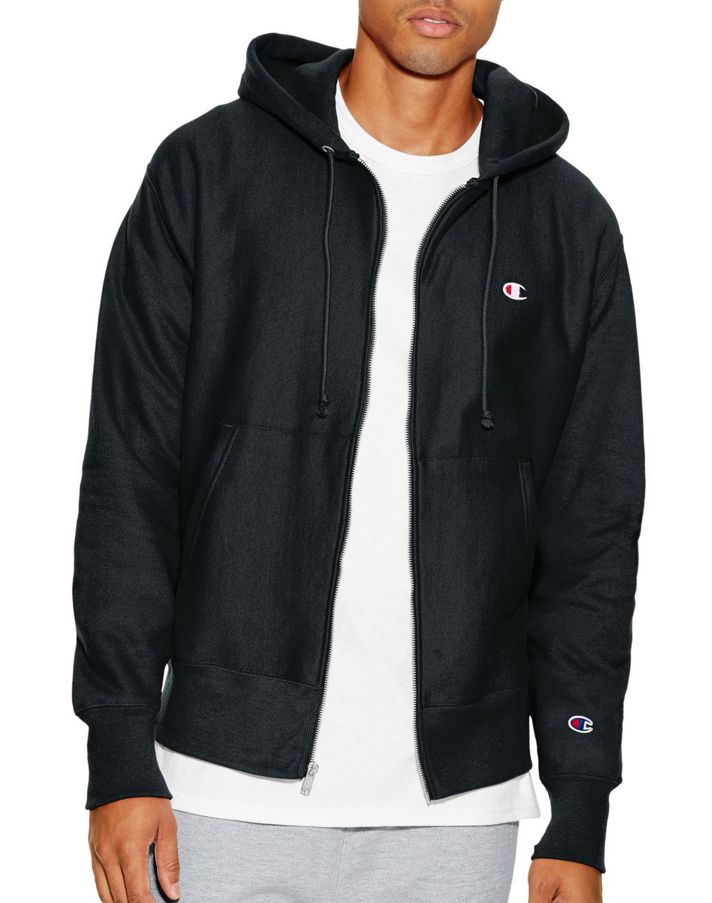 Champion Men's Zip-up Hoodie, Reverse Weave, Sweatshirt, Fleece Zip-up Hoodie for Men