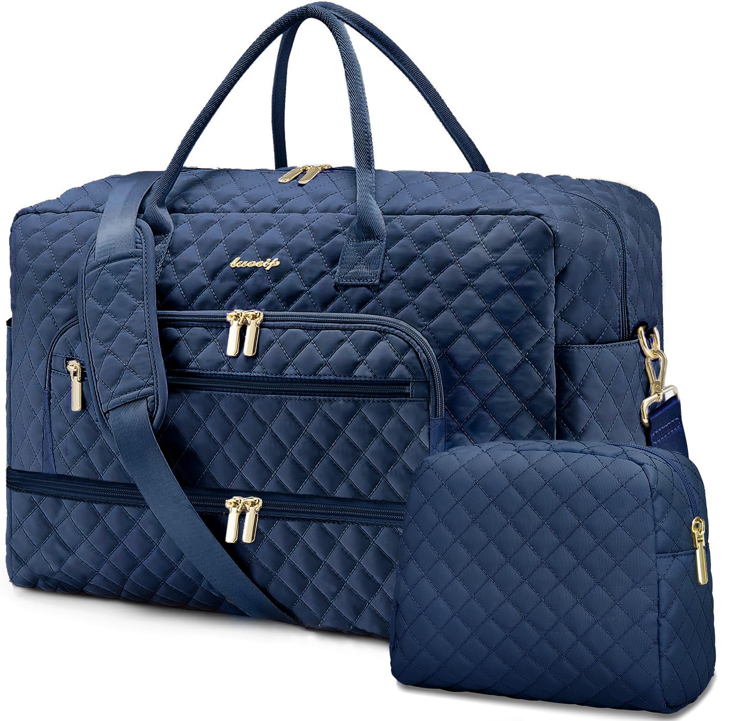 Large Women Travel Duffle Bag - Carry on Overnight Bags Weekend Travel Duffel Tote Bag with Wet Pocket Toiletry Weekender