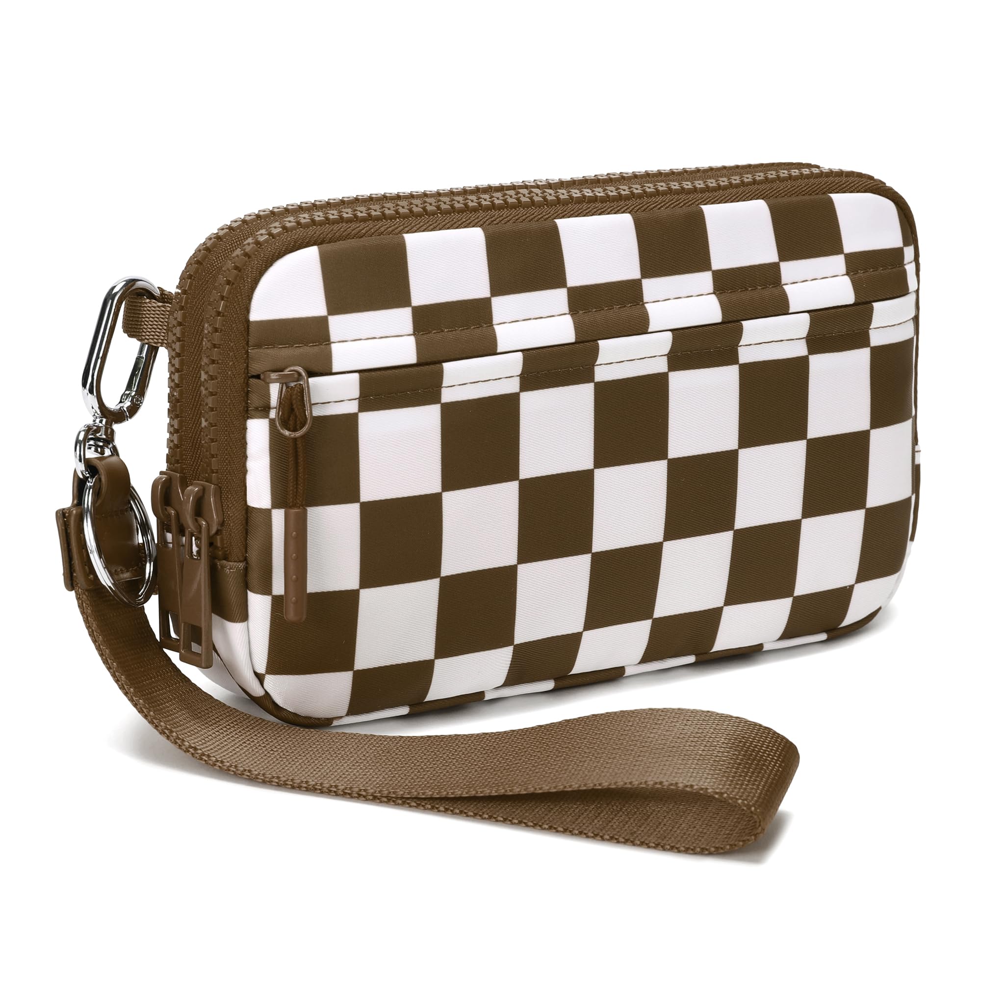 FODOKO Women’s RFID Wristlet & Crossbody Wallet, 4-Zipper