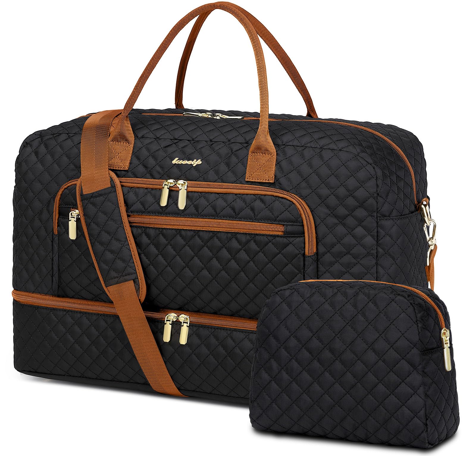 Large Women Travel Duffle Bag - Carry on Overnight Bags Weekend Travel Duffel Tote Bag with Wet Pocket Toiletry Weekender