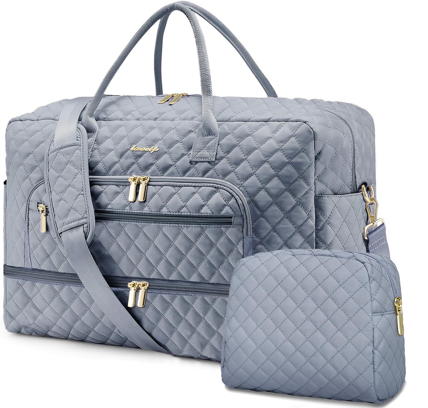 Large Women Travel Duffle Bag - Carry on Overnight Bags Weekend Travel Duffel Tote Bag with Wet Pocket Toiletry Weekender