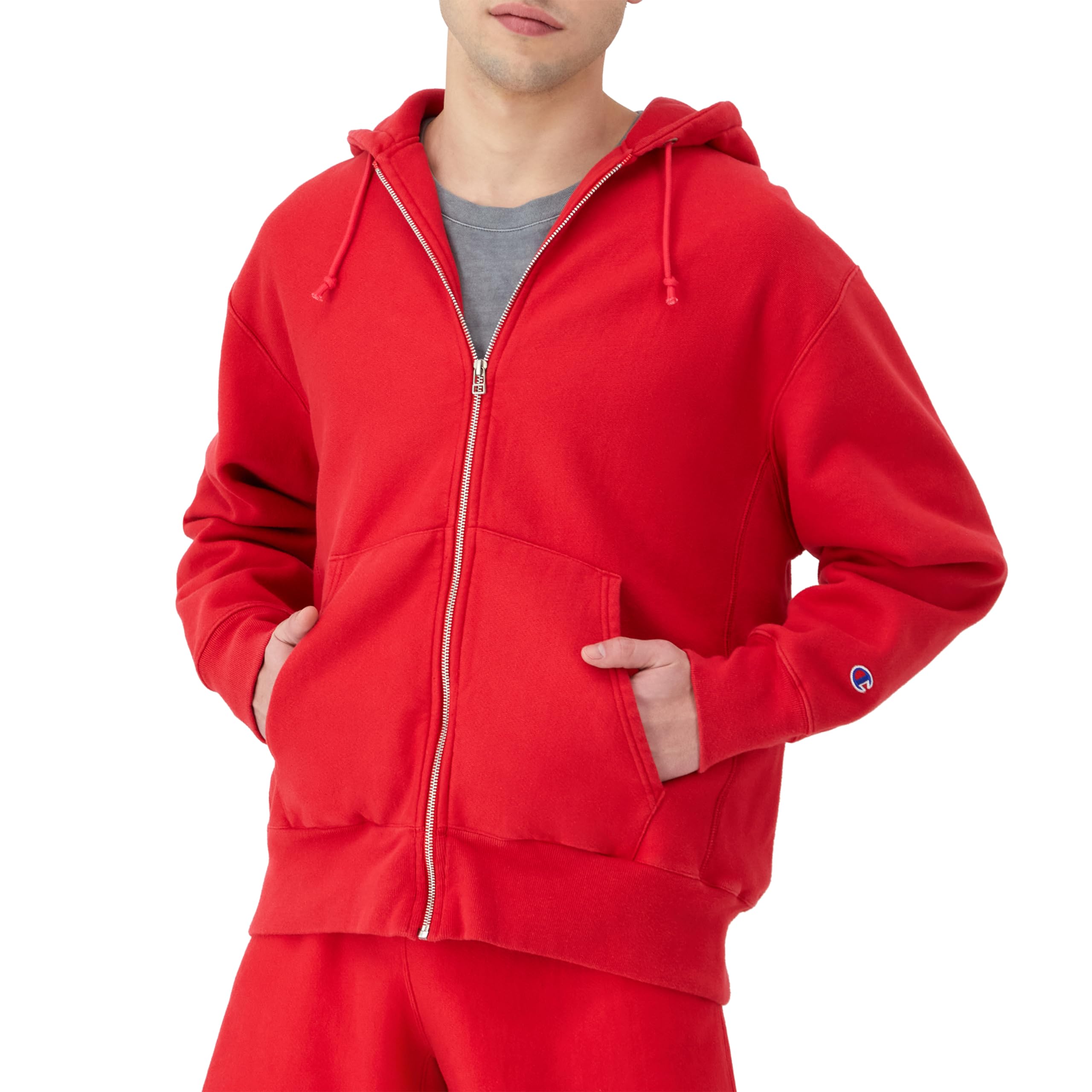 Champion Men's Zip-up Hoodie, Reverse Weave, Sweatshirt, Fleece Zip-up Hoodie for Men