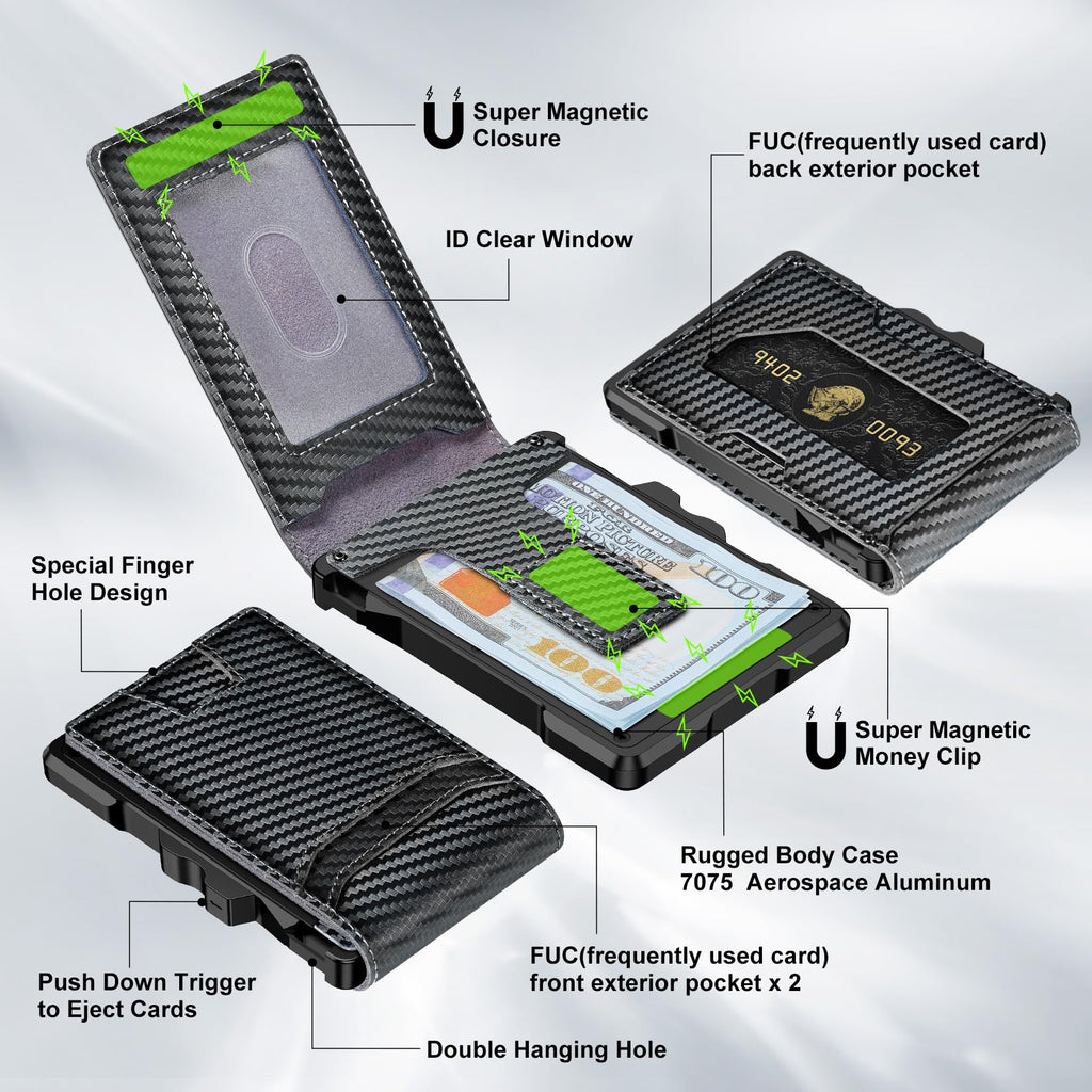 furid Genuine Leather Wallet for Men: Slim RFID Smart Minimalist Wallet