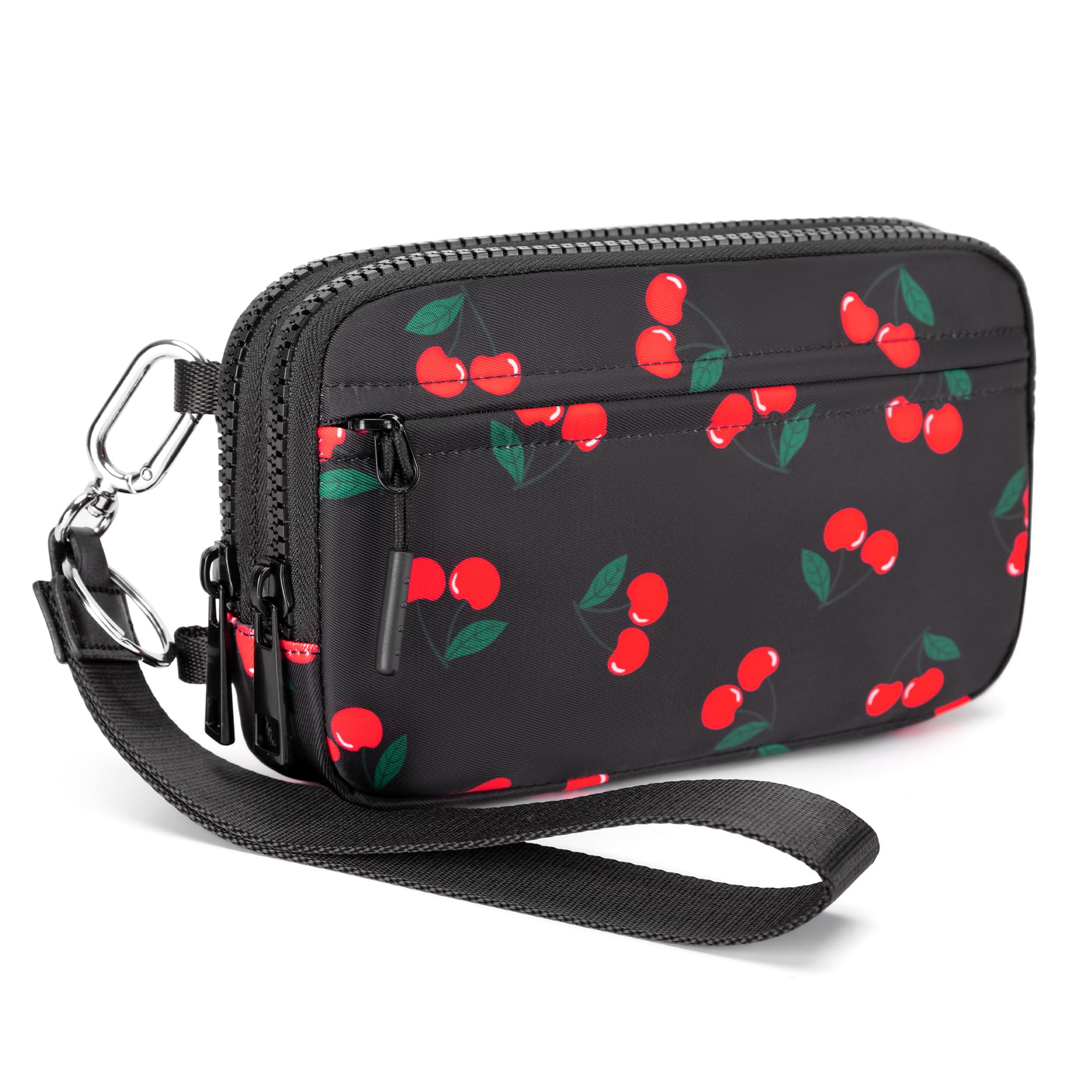 FODOKO Women’s RFID Wristlet & Crossbody Wallet, 4-Zipper
