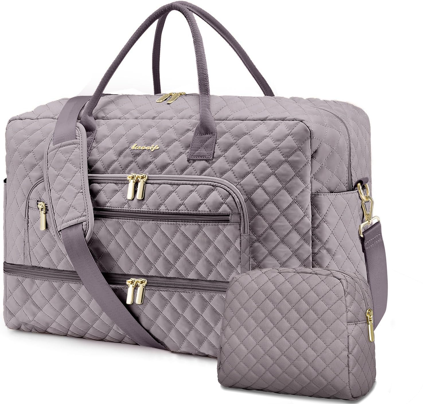 Large Women Travel Duffle Bag - Carry on Overnight Bags Weekend Travel Duffel Tote Bag with Wet Pocket Toiletry Weekender