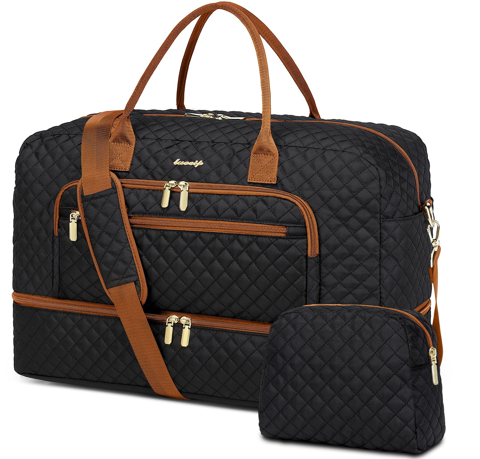Large Women Travel Duffle Bag - Carry on Overnight Bags Weekend Travel Duffel Tote Bag with Wet Pocket Toiletry Weekender