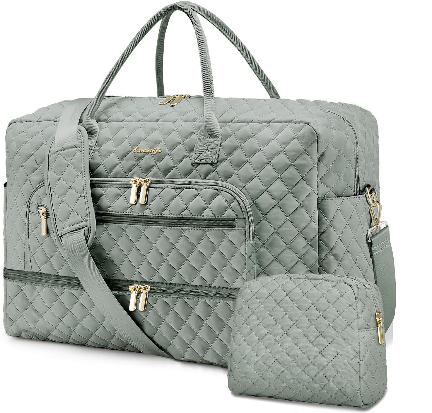 Large Women Travel Duffle Bag - Carry on Overnight Bags Weekend Travel Duffel Tote Bag with Wet Pocket Toiletry Weekender