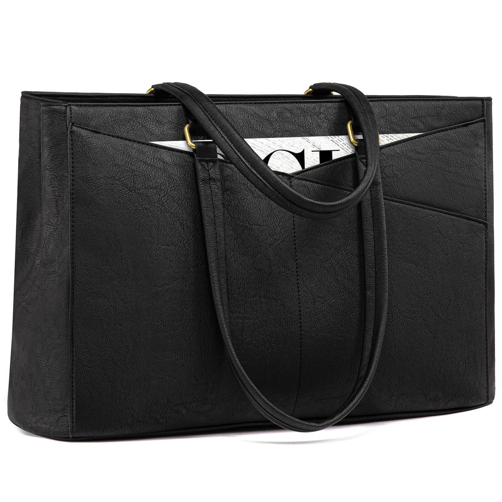 LOVEVOOK Laptop Tote Bag for Women,Leather Work Computer Briefcase Bag