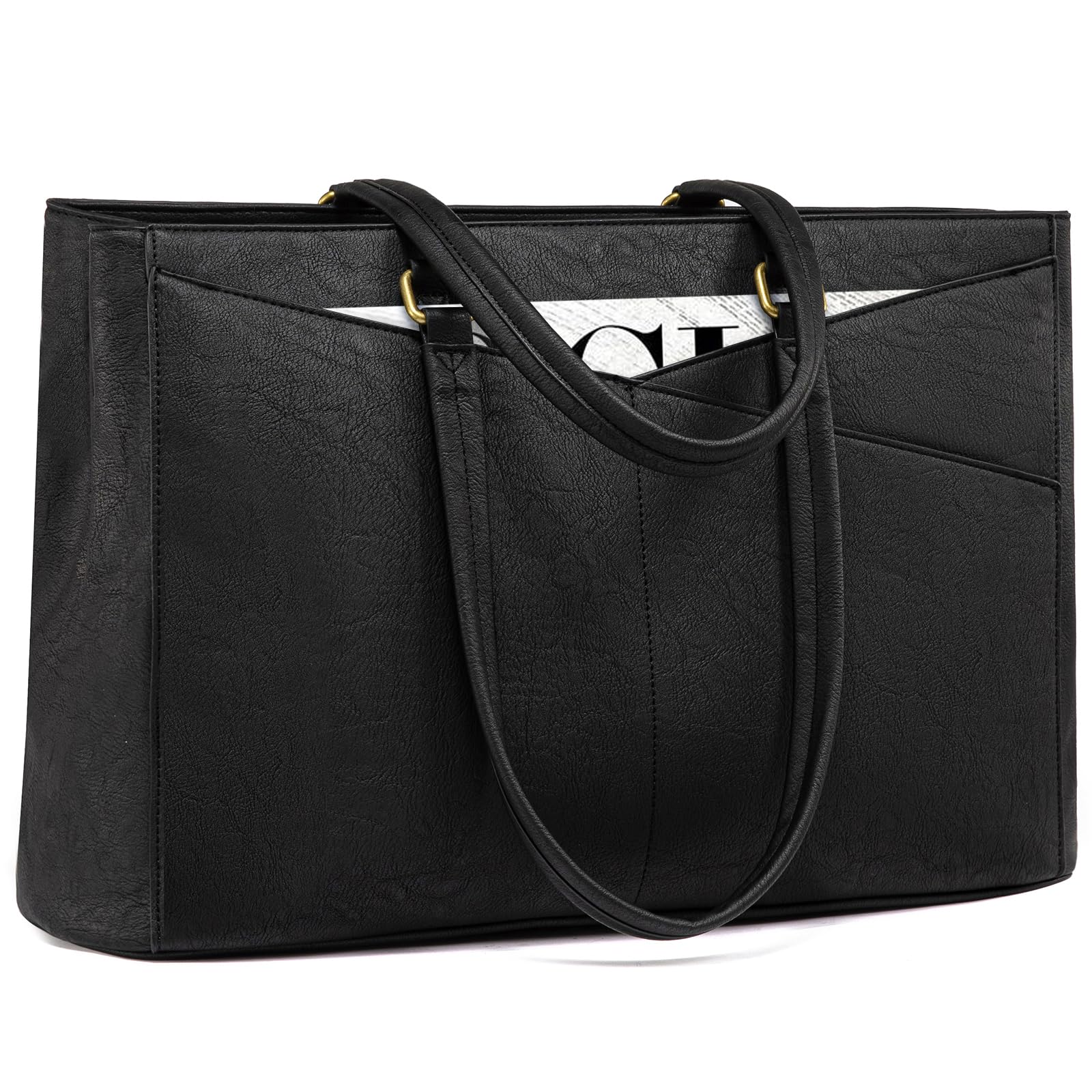 LOVEVOOK Laptop Tote Bag for Women,Leather Work Computer Briefcase Bag