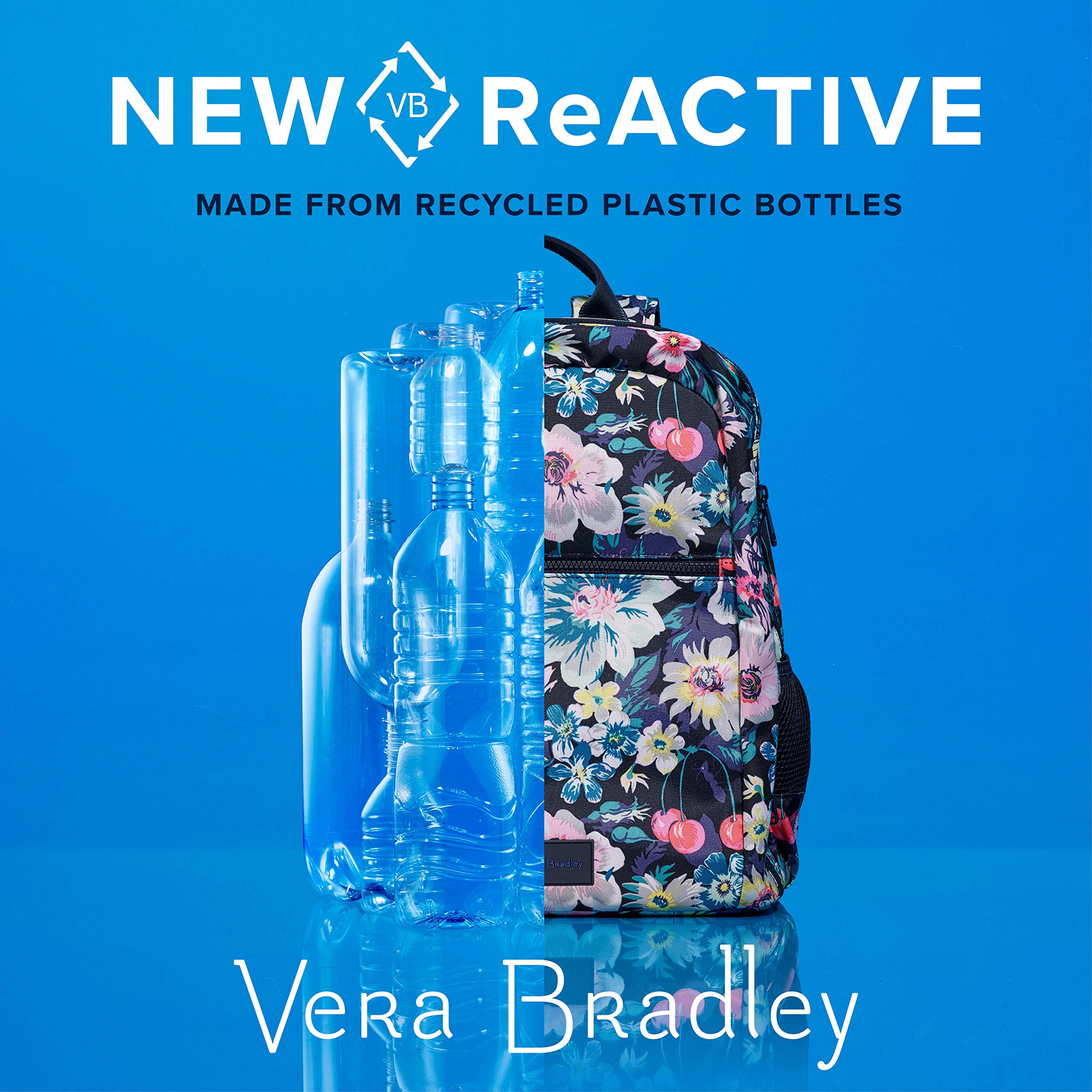 Vera Bradley Women's Recycled Lighten Up Reactive Mini Sling Backpack Bookbag