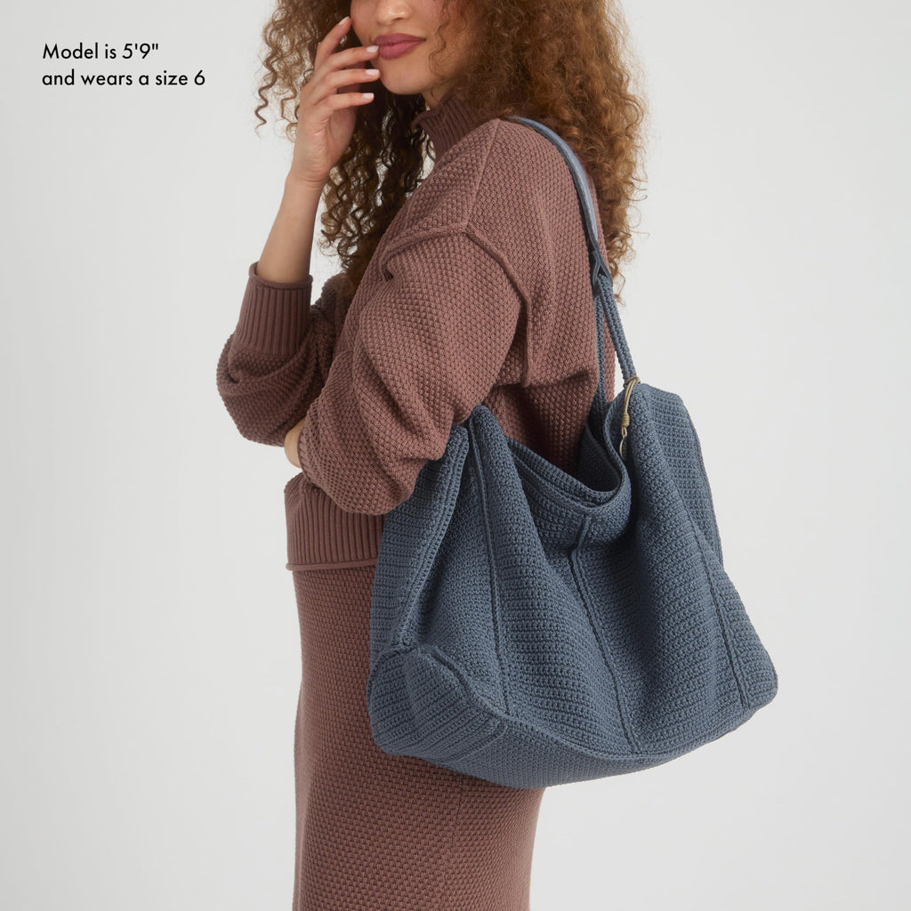 The Sak Los Feliz Large Tote Bag - Premium Leather Handbag With Stylish Design For Everyday, Travel, Beach Bag - Roomy, Durable, Lined Purse With Shoulder Bag Strap, Zipper Pocket