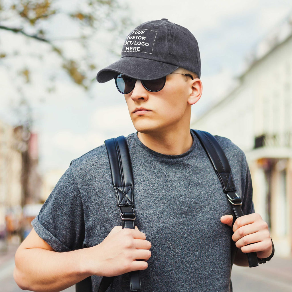 DISCOUNT PROMOS Custom Embroidered Baseball Cap Set of 6/12/24 - Personalized Hats for Men and Women