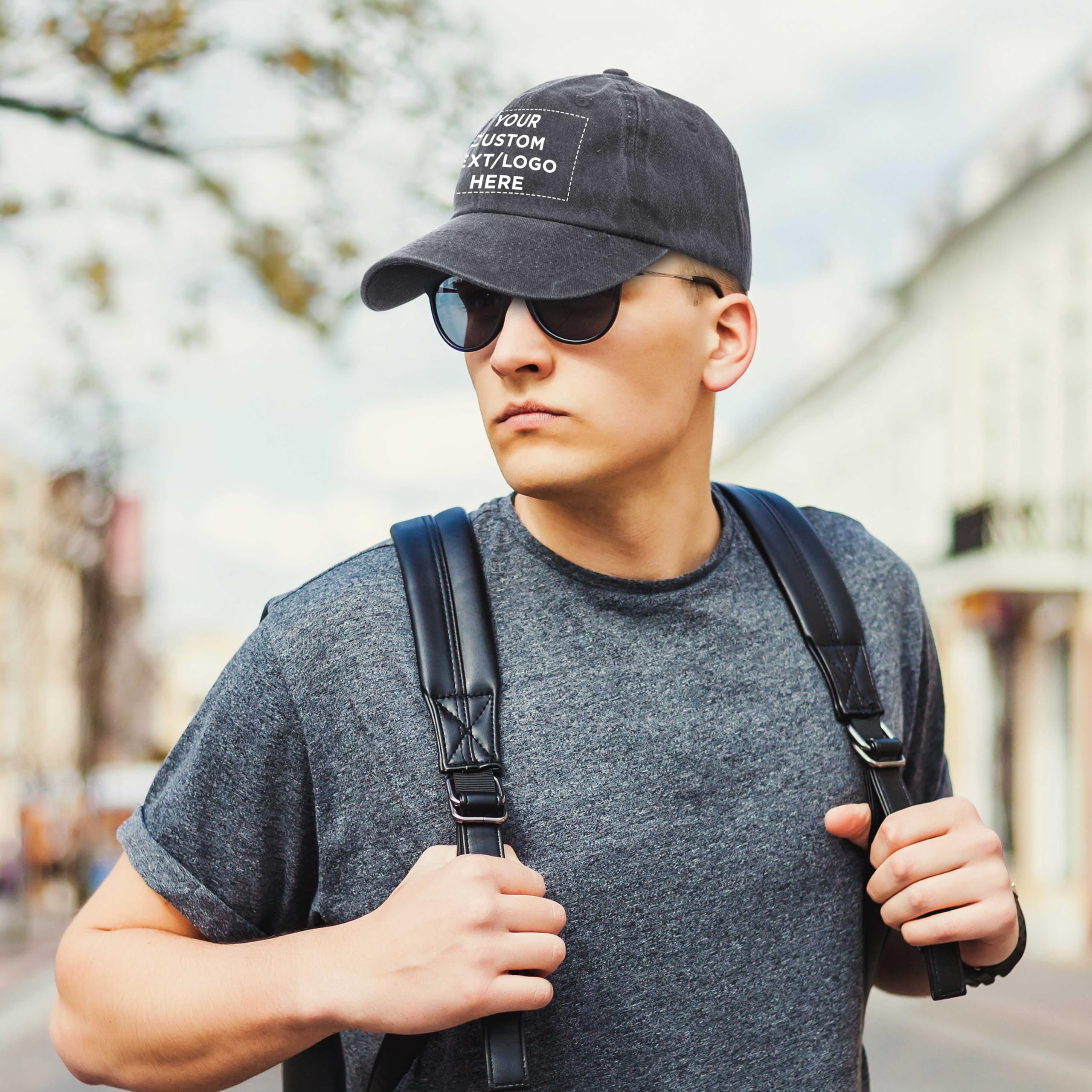 DISCOUNT PROMOS Custom Embroidered Baseball Cap Set of 6/12/24 - Personalized Hats for Men and Women